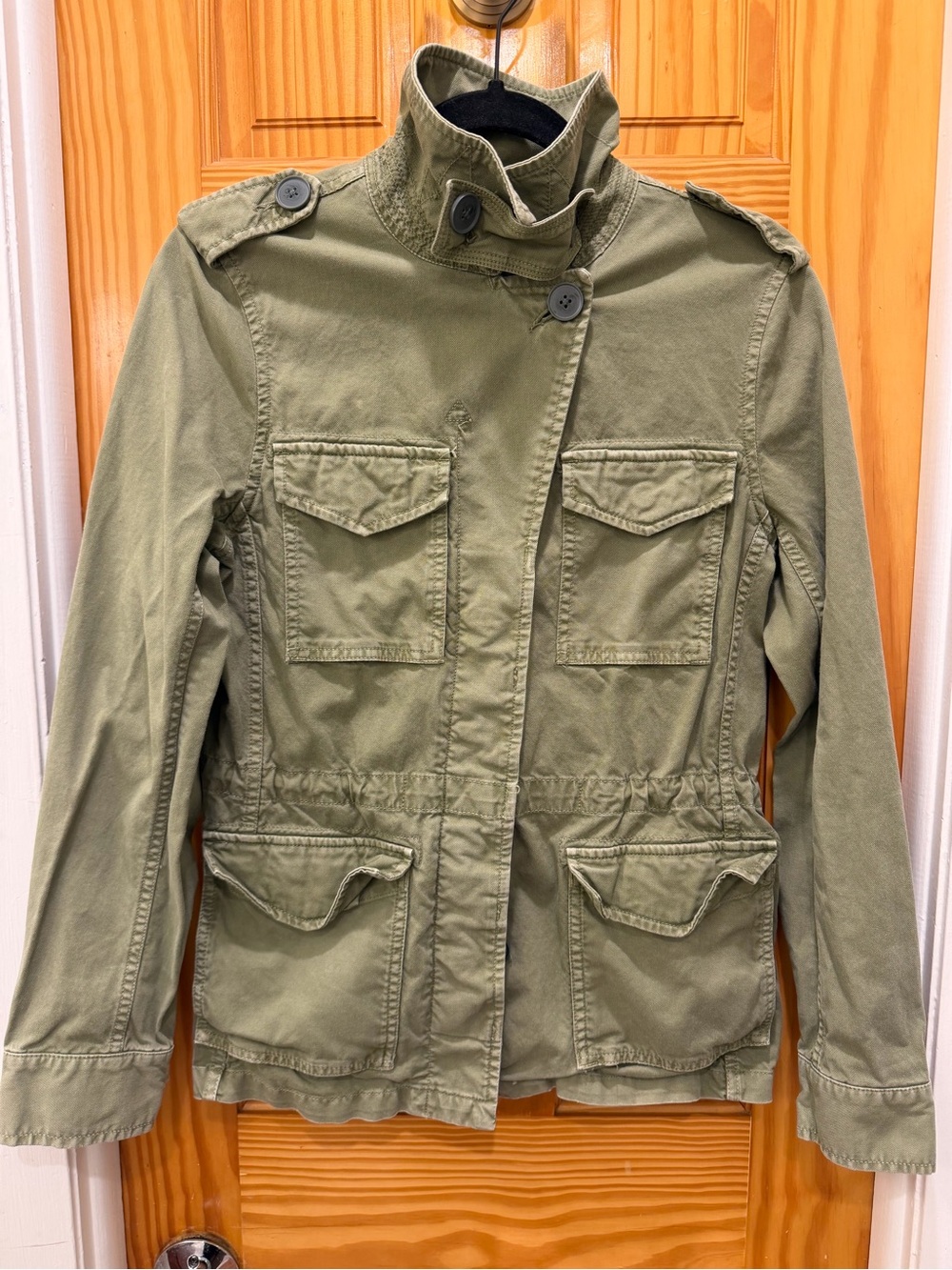 Madewell Olive Utility Jacket with High Collar